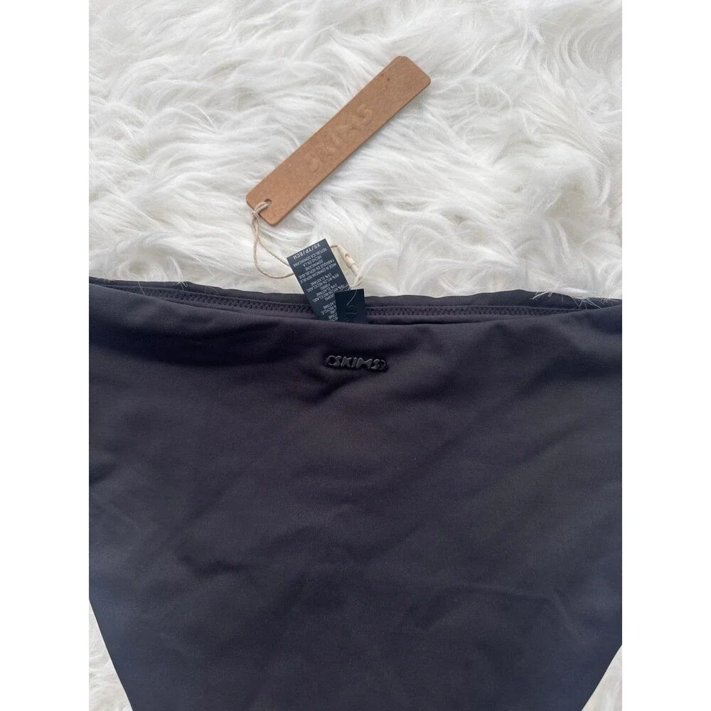 Skims Signature Swim Mid Waist Bottom Onyx Size XS